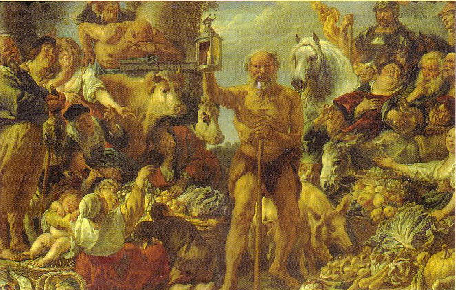 crise de la sociologie Jordaens Diog�ne Je cherche un homme -Lestamp-Reproduction