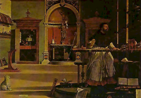 Santo. Agostino nello studio. Carpaccio. L'esprit libre loin des meutes de la d�lation compulsive